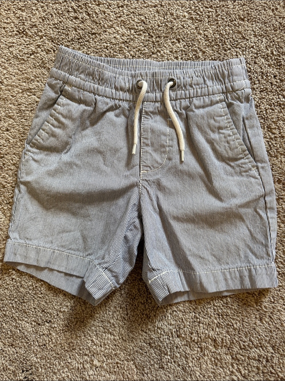 Baby GAP Blue & White Pinstripe Drawstring Shorts